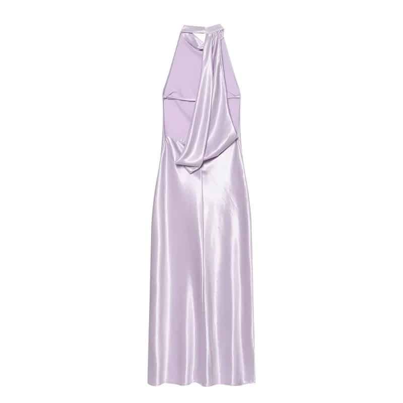 Alicia Satin Halter Maxi Dress-High-Neck Backless Long Dress 5 Alicia Satin Halter Maxi Dress-High-Neck Backless Long Dress - Image 5