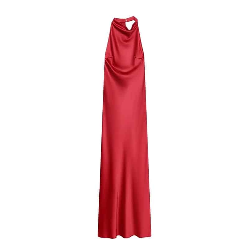 Alicia Satin Halter Maxi Dress-High-Neck Backless Long Dress 7 Alicia Satin Halter Maxi Dress-High-Neck Backless Long Dress - Image 7