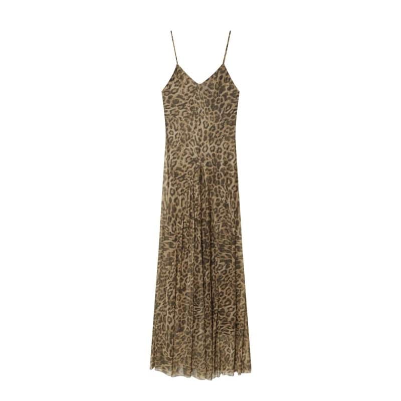 Leopard Print Spaghetti Strap Maxi Slip Dress 6 Leopard Print Spaghetti Strap Maxi Slip Dress - Image 6